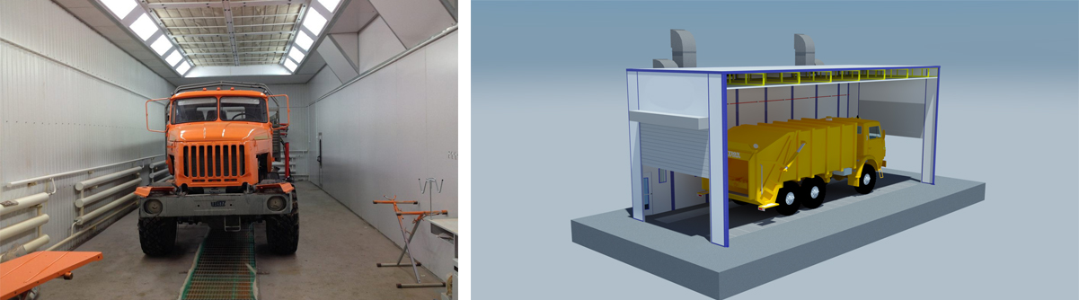 Малярный цех для грузовиков